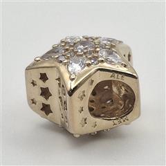 Pandora SHINE MET ALE Gold Plated Celestial Star Clear CZ Charm 768466C01